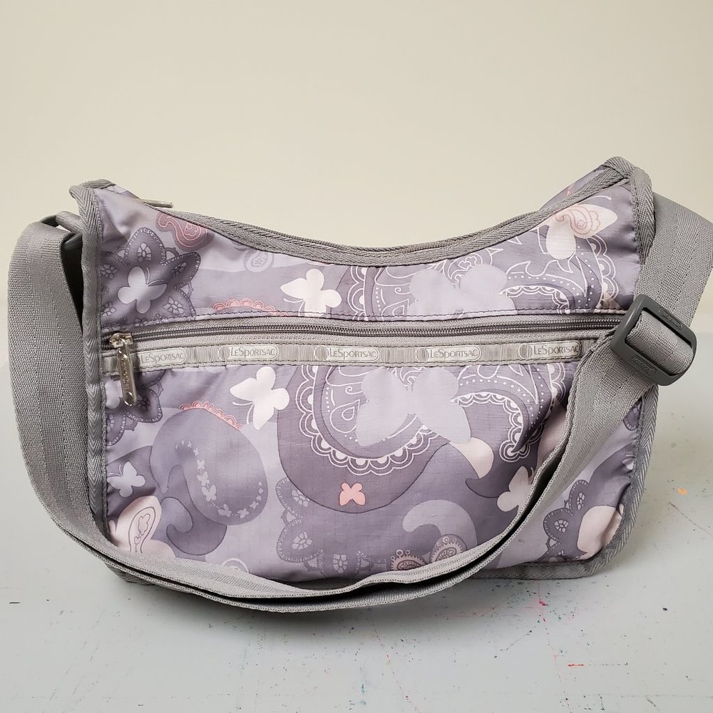 Lesportsac Classic Hobo Grey Butterfly Print